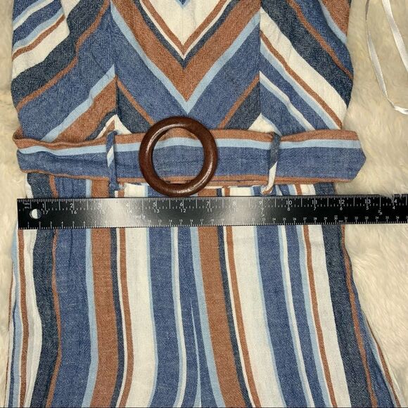 Sz Small Monteau Striped Jumpsuit w/belt detail - Picture 8 of 9